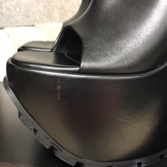 Authentic Versace Leather Platform Wedge Mules - Picture 9 of 17